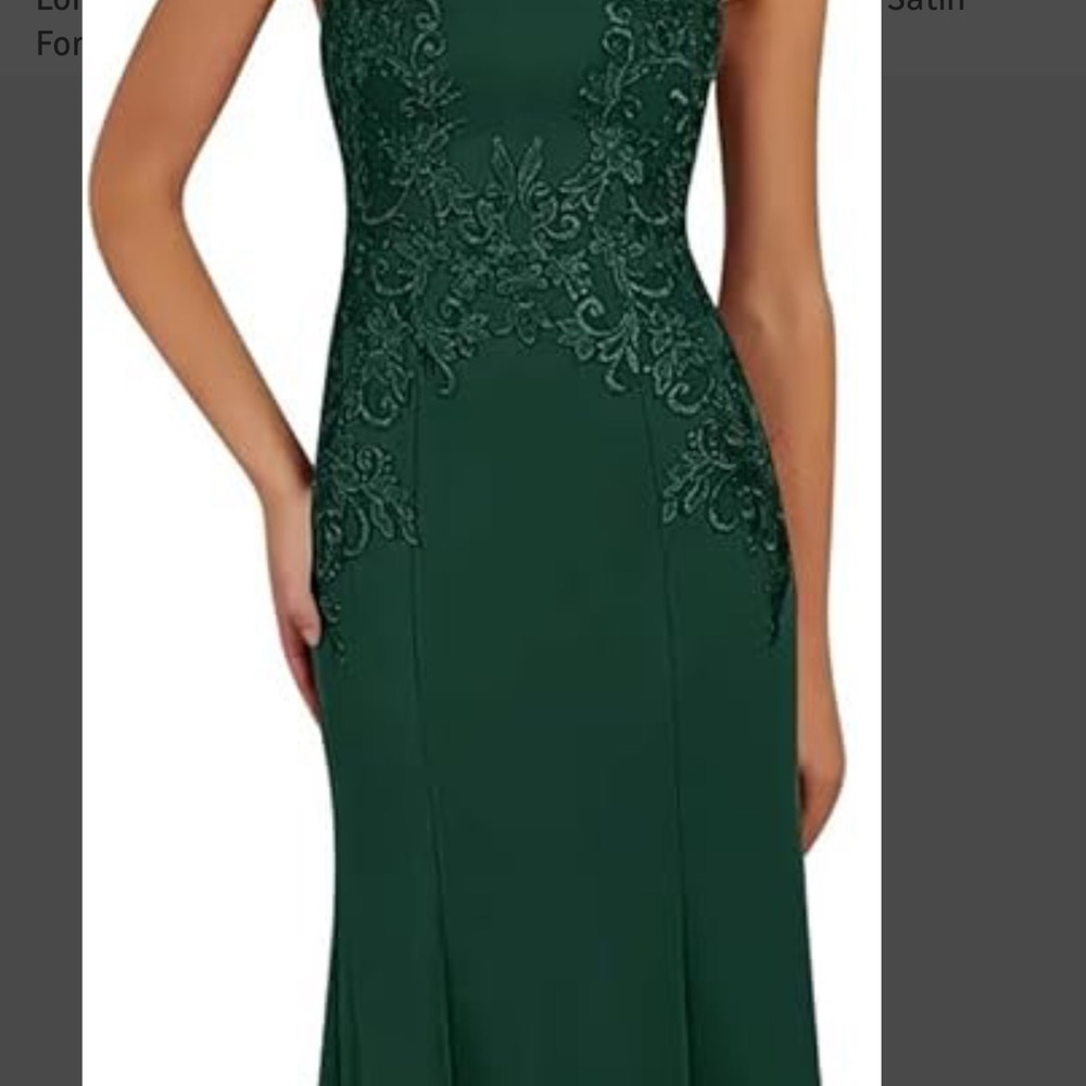 Elegant Emerald Green Halter Evening  Gown